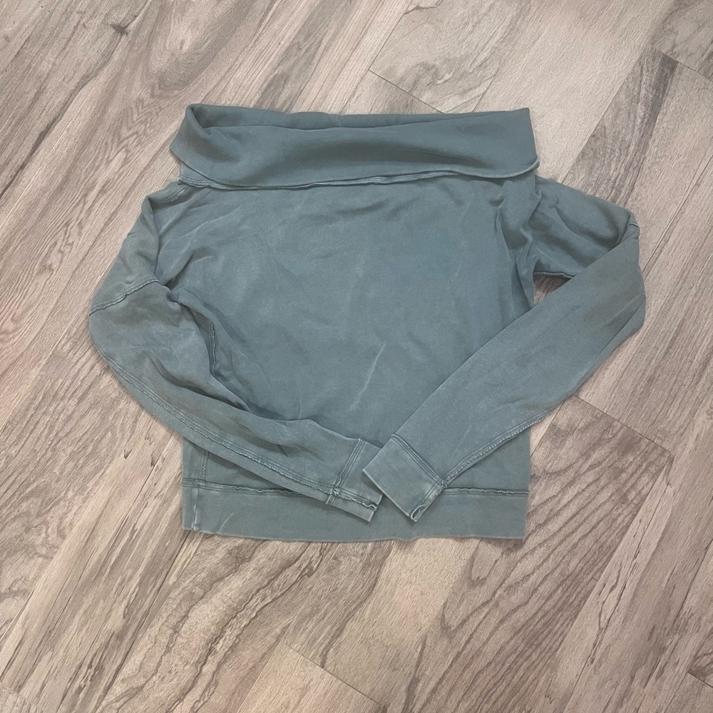Free People ‘Not the Same’ over the shoulder top - Sage Green - Size Medium